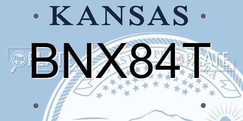 BNX84T Kansas License Plate