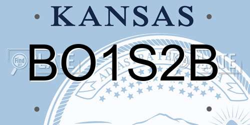 BO1S2B Kansas License Plate