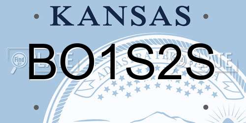 BO1S2S Kansas License Plate