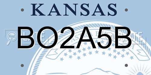 BO2A5B Kansas License Plate