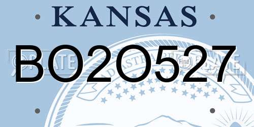 BO2O527 Kansas License Plate