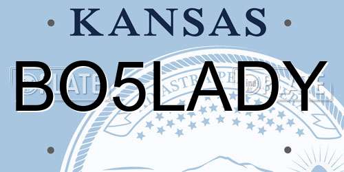 BO5LADY Kansas License Plate