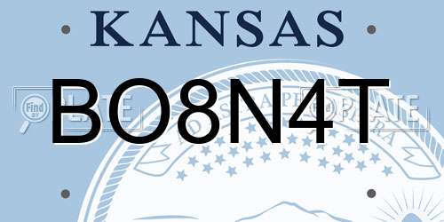 BO8N4T Kansas License Plate