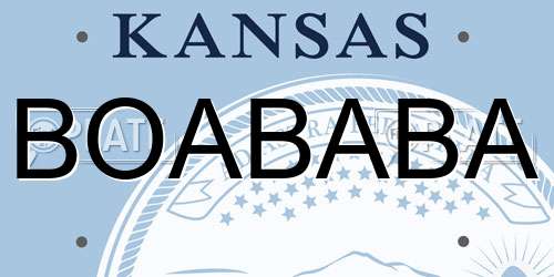 BOABABA Kansas License Plate