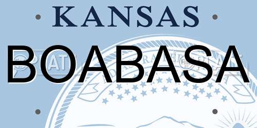 BOABASA Kansas License Plate