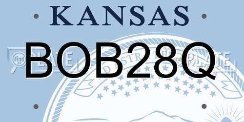 BOB28Q Kansas License Plate