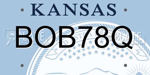 BOB78Q Kansas License Plate