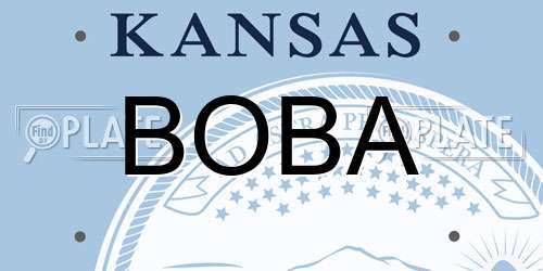 BOBA Kansas License Plate