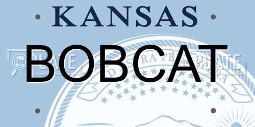 BOBCAT Kansas License Plate