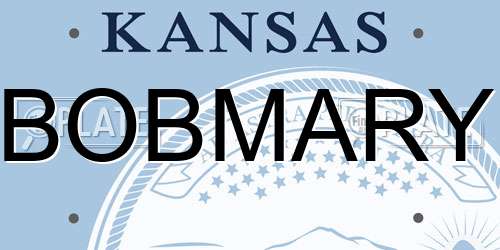 BOBMARY Kansas License Plate