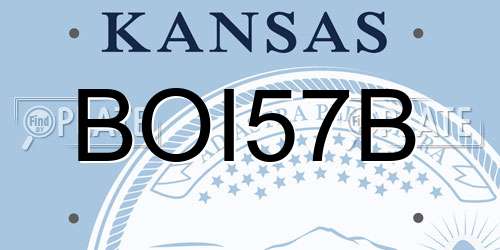 BOI57B Kansas License Plate