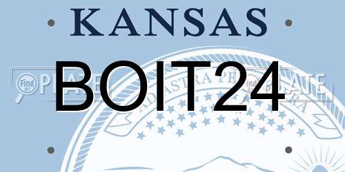 BOIT24 Kansas License Plate