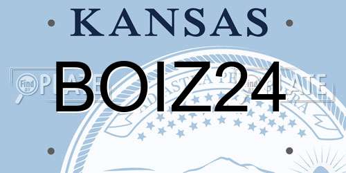 BOIZ24 Kansas License Plate