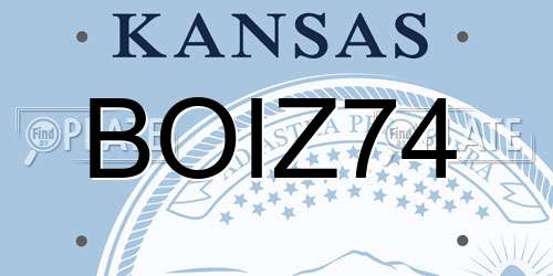 BOIZ74 Kansas License Plate