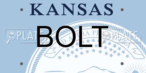 BOLT Kansas License Plate