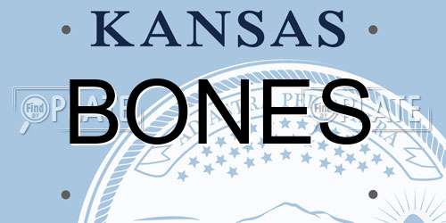 BONES Kansas License Plate