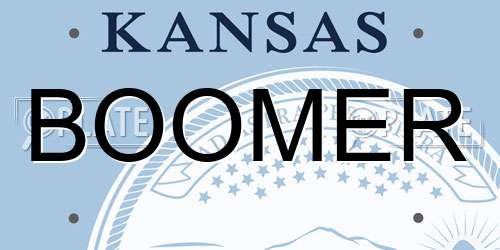 BOOMER Kansas License Plate