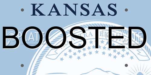 BOOSTED Kansas License Plate
