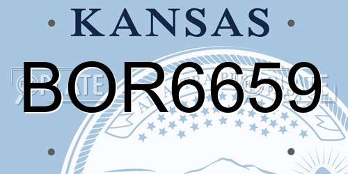 BOR6659 Kansas License Plate