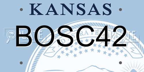 BOSC42 Kansas License Plate