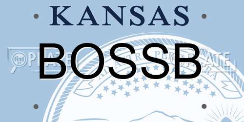 BOSSB Kansas License Plate