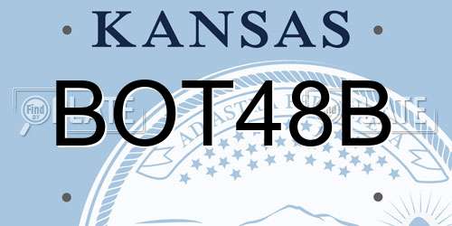BOT48B Kansas License Plate