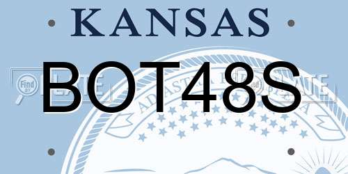 BOT48S Kansas License Plate