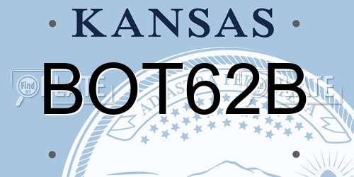 BOT62B Kansas License Plate