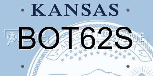 BOT62S Kansas License Plate