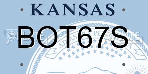 BOT67S Kansas License Plate