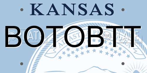 BOTOBTT Kansas License Plate