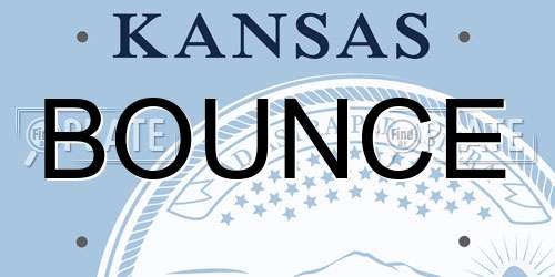 BOUNCE Kansas License Plate