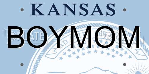 BOYMOM Kansas License Plate