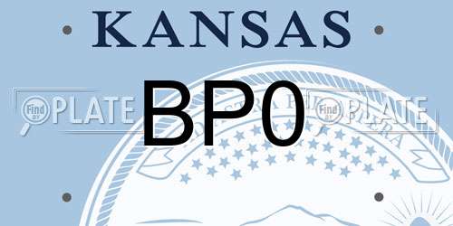 BP0 Kansas License Plate