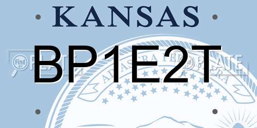 BP1E2T Kansas License Plate