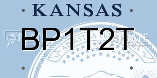 BP1T2T Kansas License Plate
