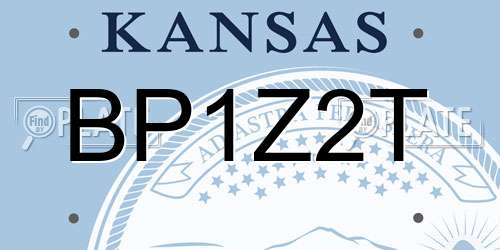 BP1Z2T Kansas License Plate
