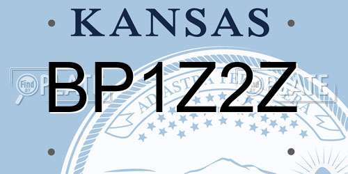 BP1Z2Z Kansas License Plate