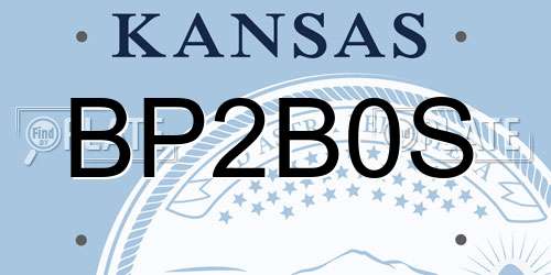 BP2B0S Kansas License Plate