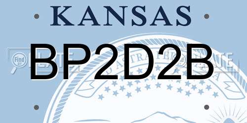 BP2D2B Kansas License Plate