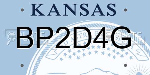 BP2D4G Kansas License Plate