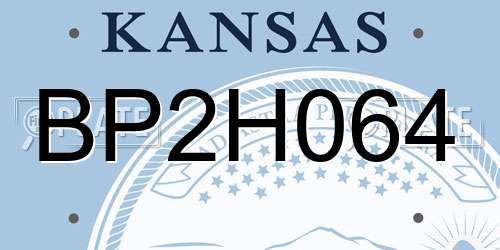 BP2H064 Kansas License Plate