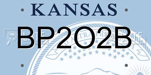 BP2O2B Kansas License Plate