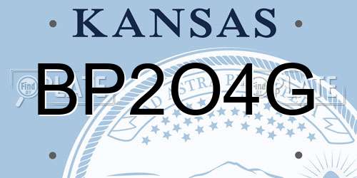 BP2O4G Kansas License Plate
