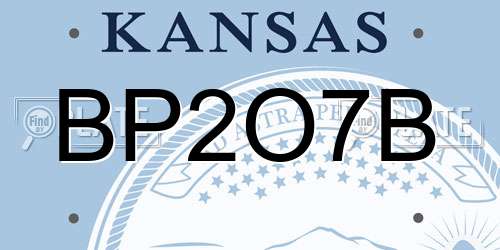 BP2O7B Kansas License Plate