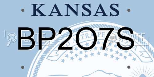 BP2O7S Kansas License Plate