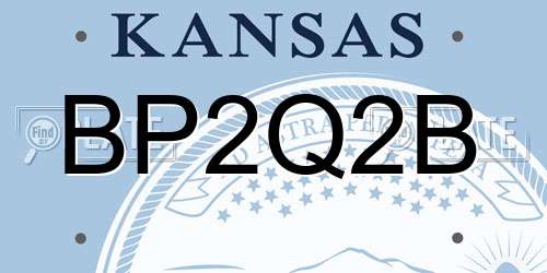 BP2Q2B Kansas License Plate