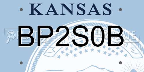 BP2S0B Kansas License Plate