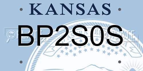 BP2S0S Kansas License Plate