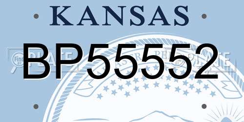 BP55552 Kansas License Plate